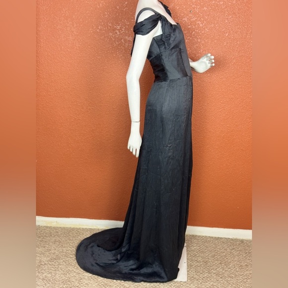 Maryam Torabi custom black maxi dress formal gown in soft fabric.  E48 - Picture 8 of 15